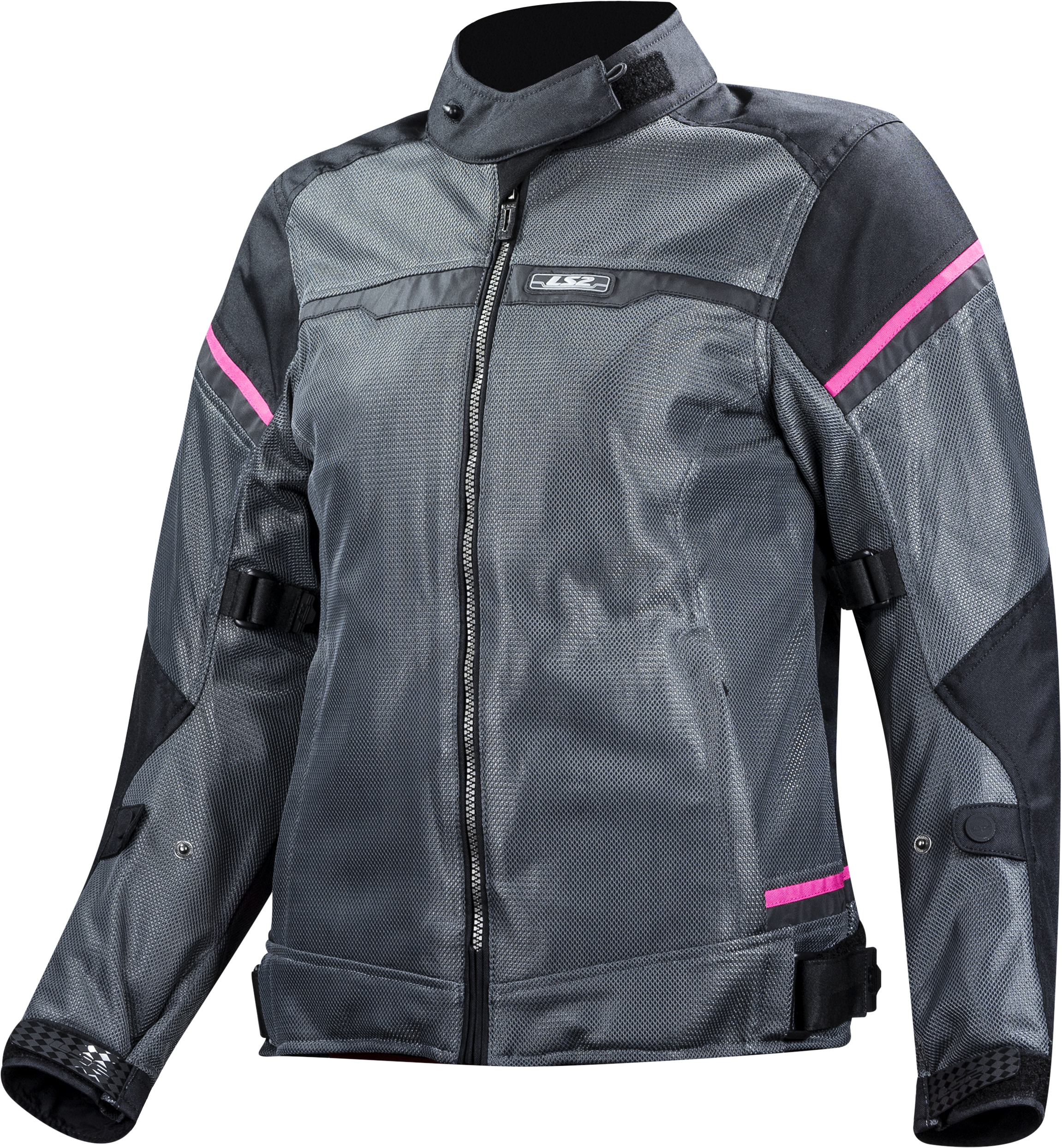 LS2 RIVA LADY JACKET BLACK GREY PINK